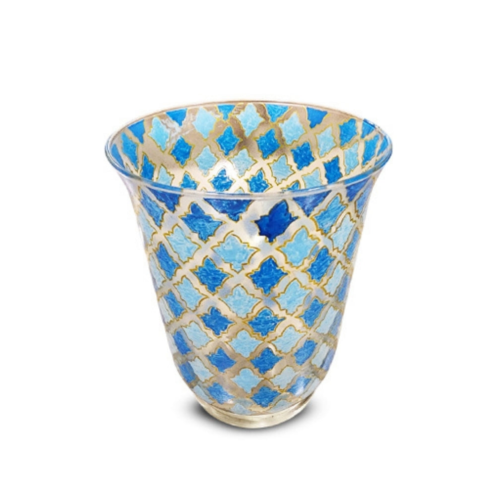 Gulmohar Blue Glass Vase