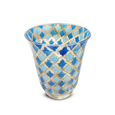 Gulmohar Blue Glass Vase