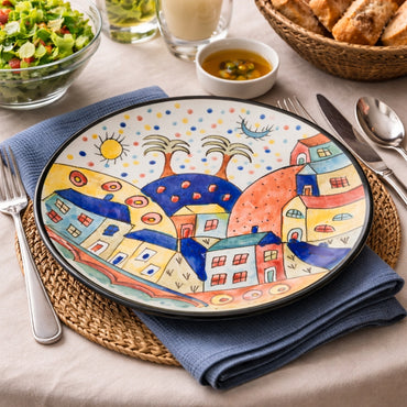 Turkish City Ceramic Full Plate Set of 6