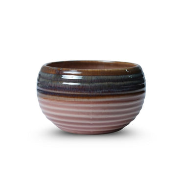 Grey Edge Peach Deep Bowl Set of 2