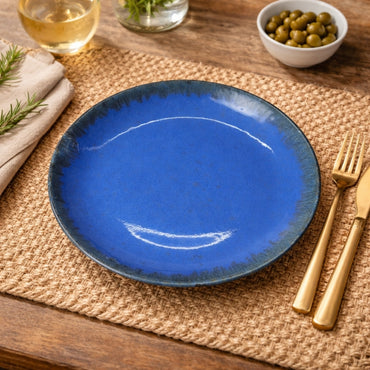 Sapphire Blue Ceramic Full Plate Set of 6