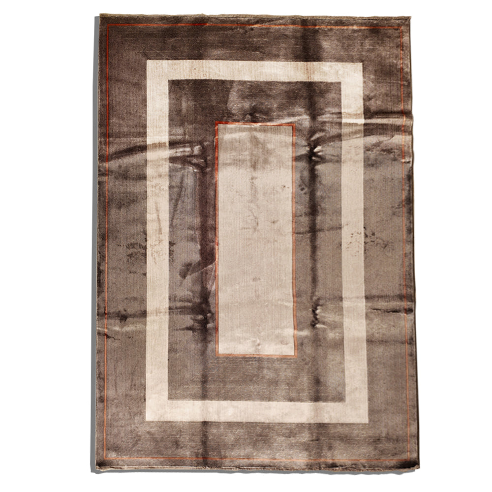 Modern Design Grey Mosaic Silk Carpet