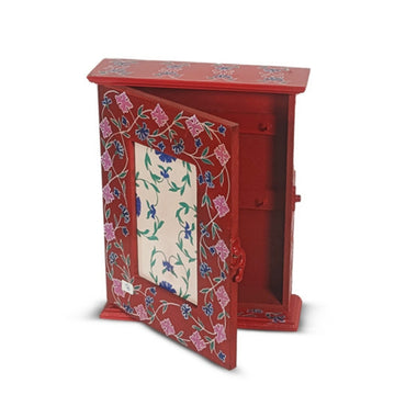 Red Floral Key Box
