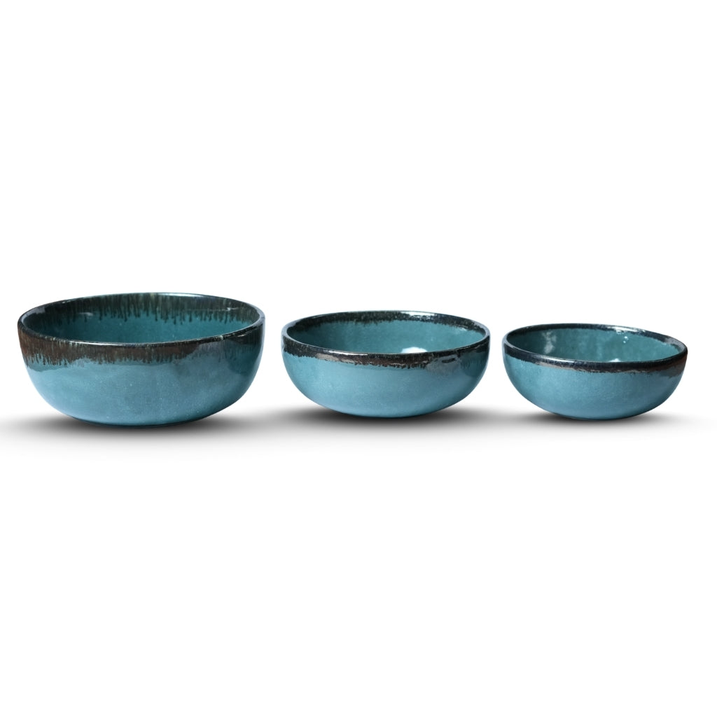 Teal Green Bowl Set of 3