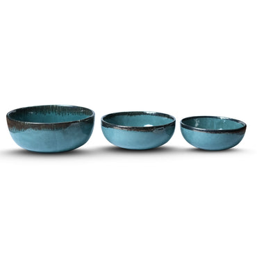 Teal Green Bowl Set of 3