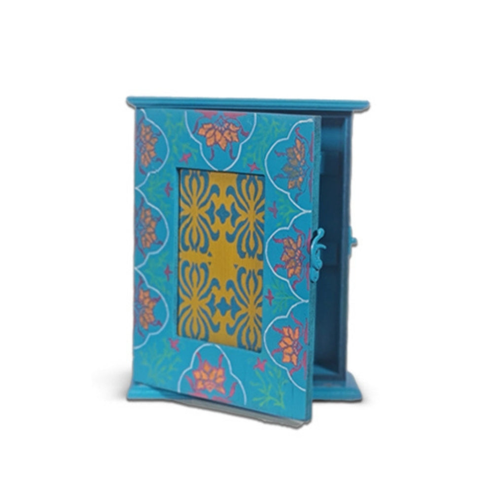 Sky Blue Floral Key Box