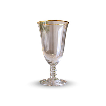 Gold Rim Glass Goblet Set of 4