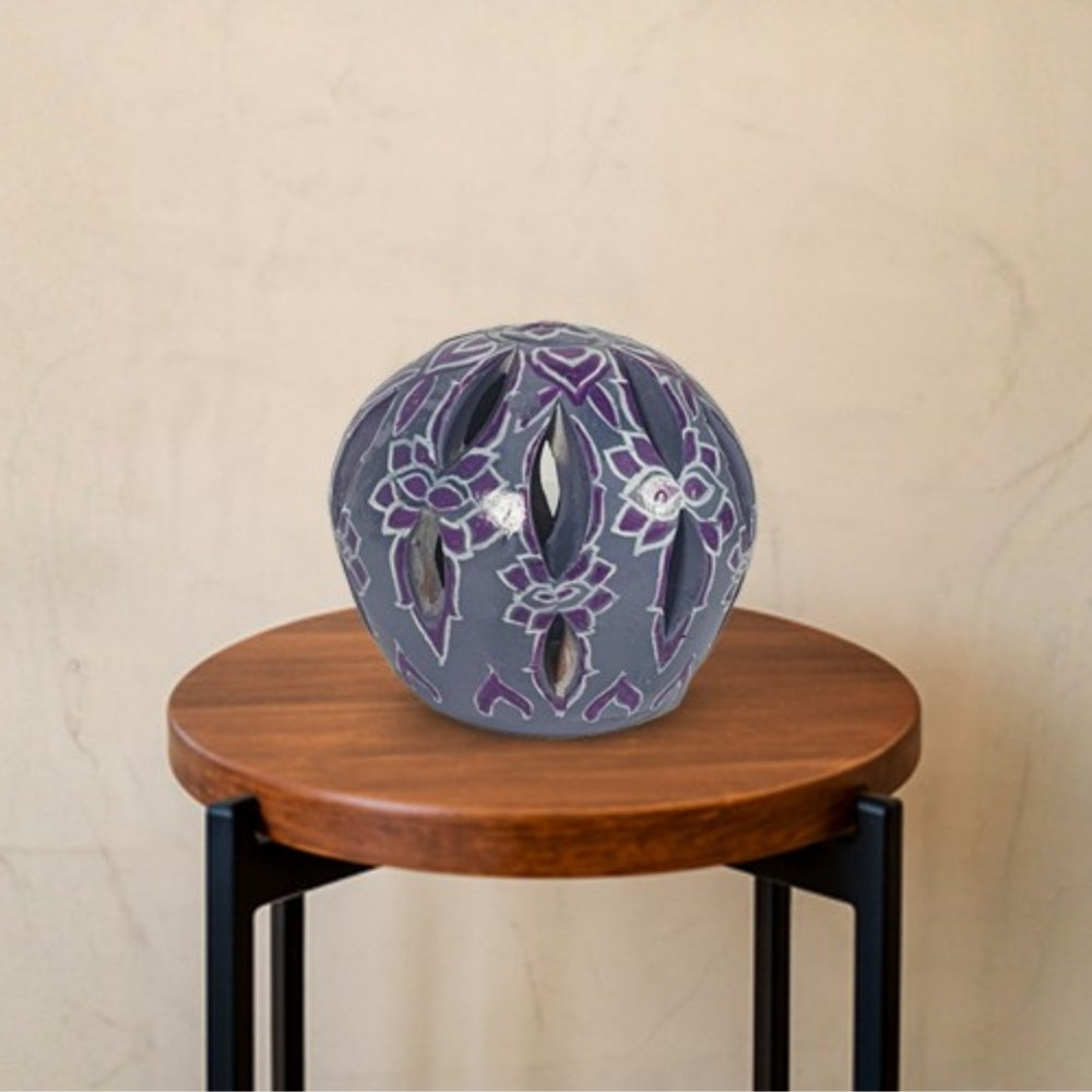 Qandeel Grey Ceramic Lantern