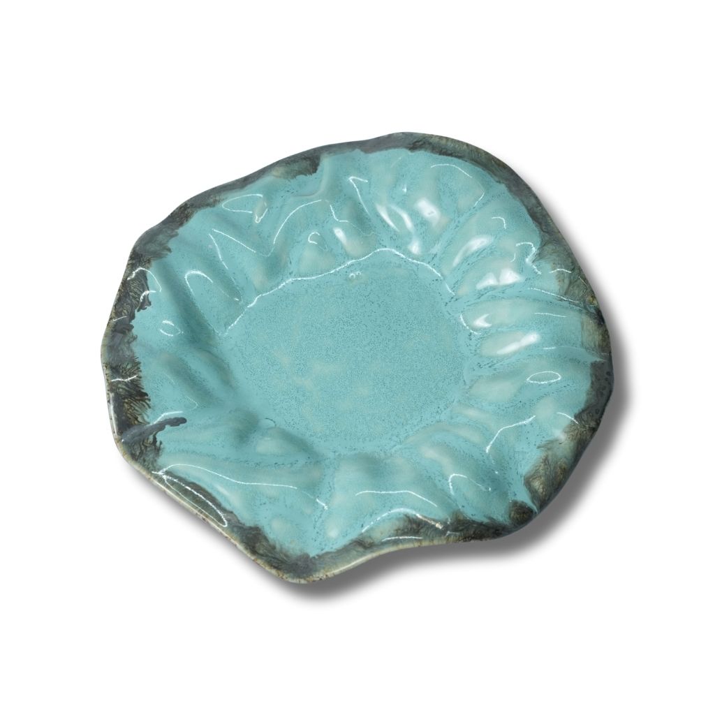 Ocean Blue Wave Edge Platter