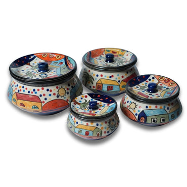 Turkish Ceramic Serving Handi Set of 4