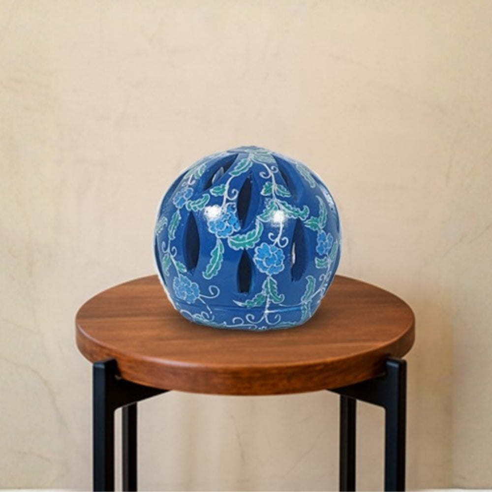 Qandeel Blue Ceramic Lantern