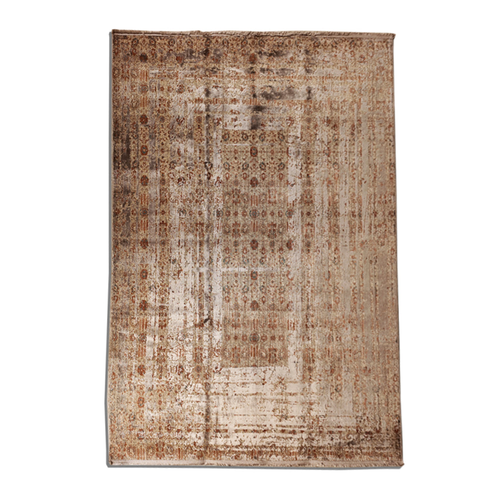 Modern Design Blue-Grey Distressed Vintage Carpet