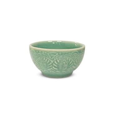 Turquoise Embossed Dessert Bowl Set of 6