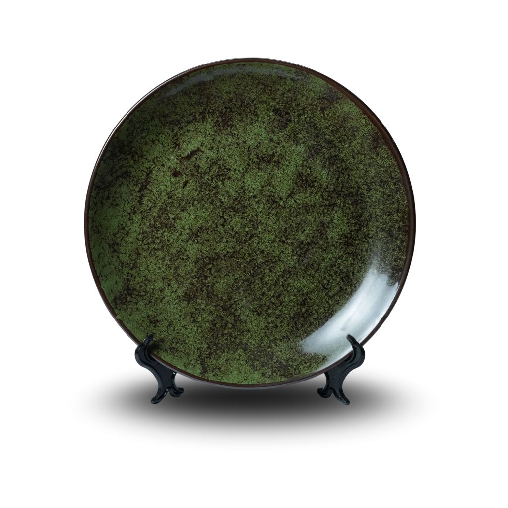 Emerald Green Ceramic Quarter Plate Set of 6