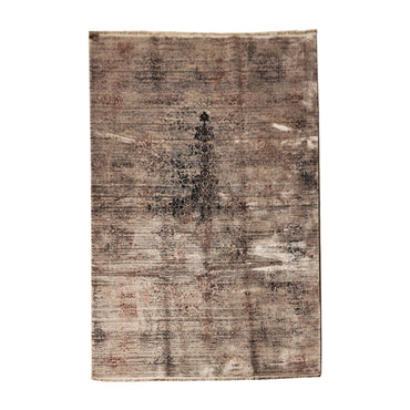 Modern Design Grey Self Mosaic Silk Carpet