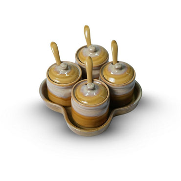 Yellow Spice Jar Set of 4