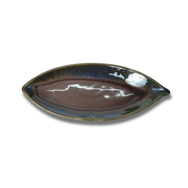 Brown Leaf Platter Set of 2