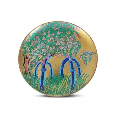 Filomina Ceramic Green and Golden Plate