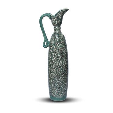 Turquoise Floral Pitcher