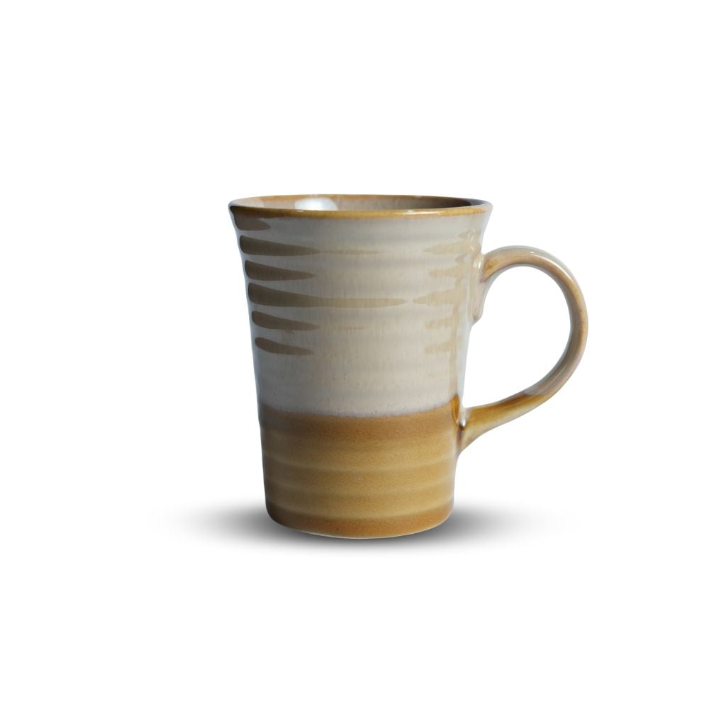 Golden Edge Sahara Dunes Ceramic Mug Set of 6