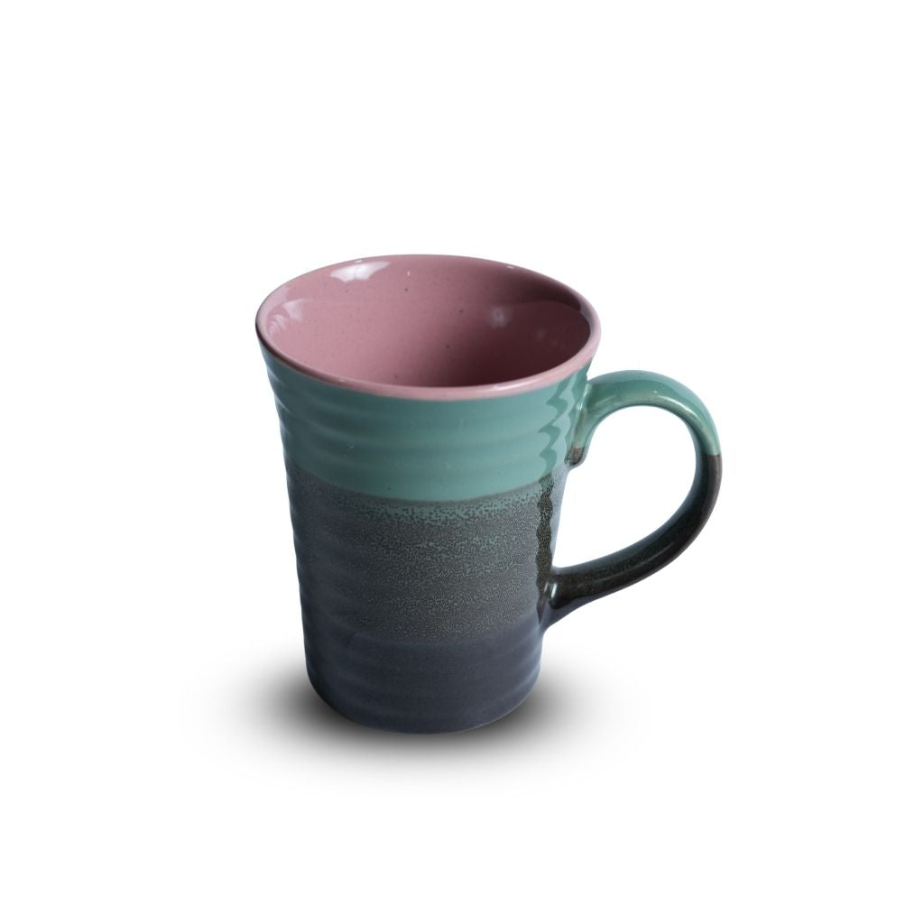 Pink Edge Multicolor Mug Set of 6