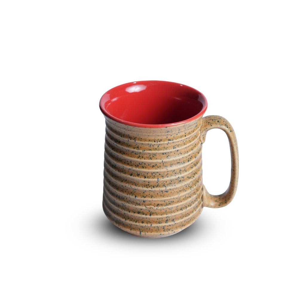Red Edge Speckled Sand Jumbo Mug Set of 2