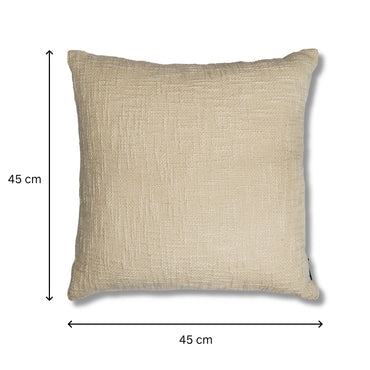 Simplicity’s Charm - Timeless Square Beige Textured Cushion Cover