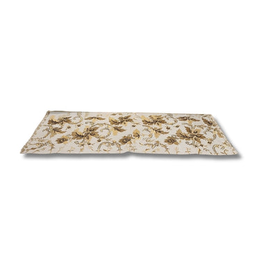 Golden Vine Cotton Chambray Table Runner