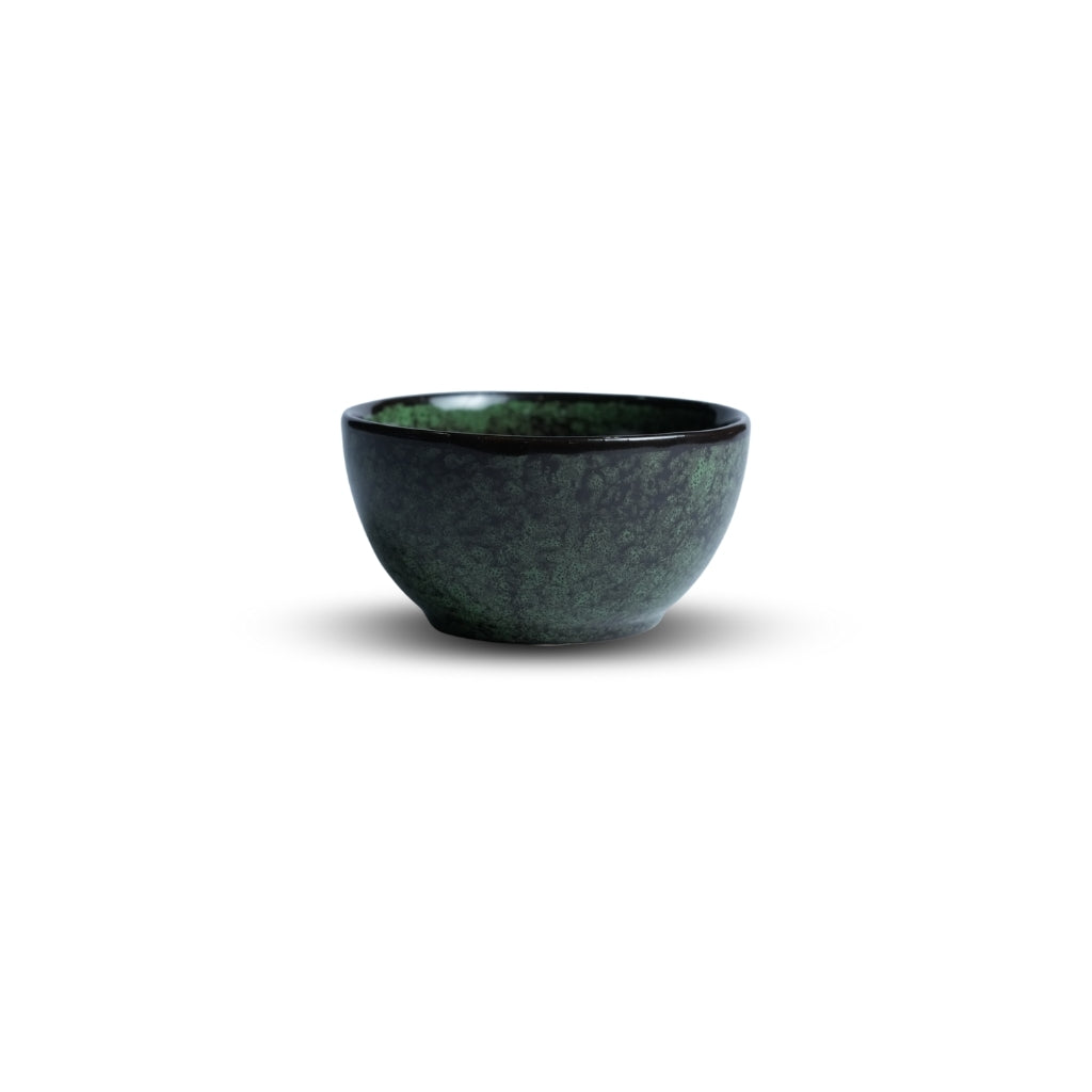 Emerald Green Ceramic Dessert Bowl Set of 6