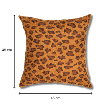 Royal Print - Chic Square Leopard Print Cotton Cushion Cover