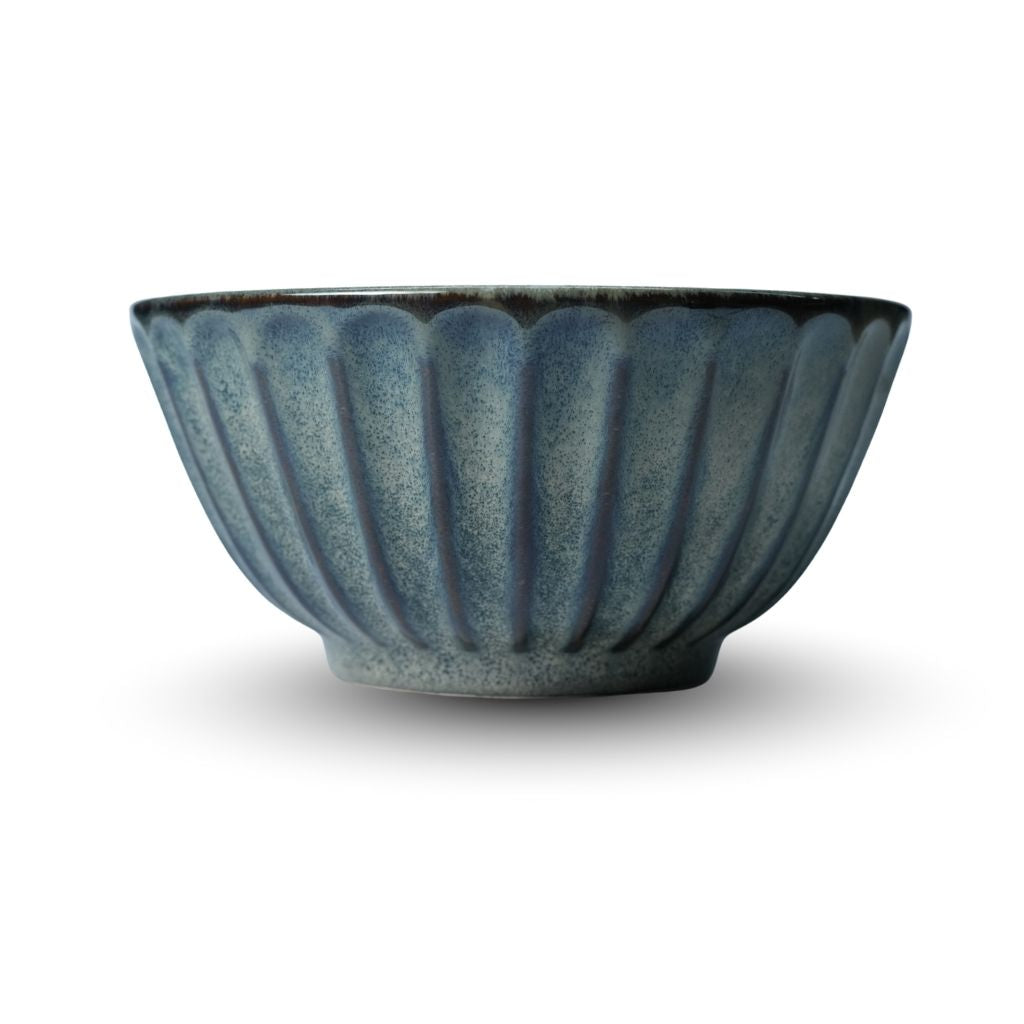 Sage Green Ribbed Ceramic Bowl U5