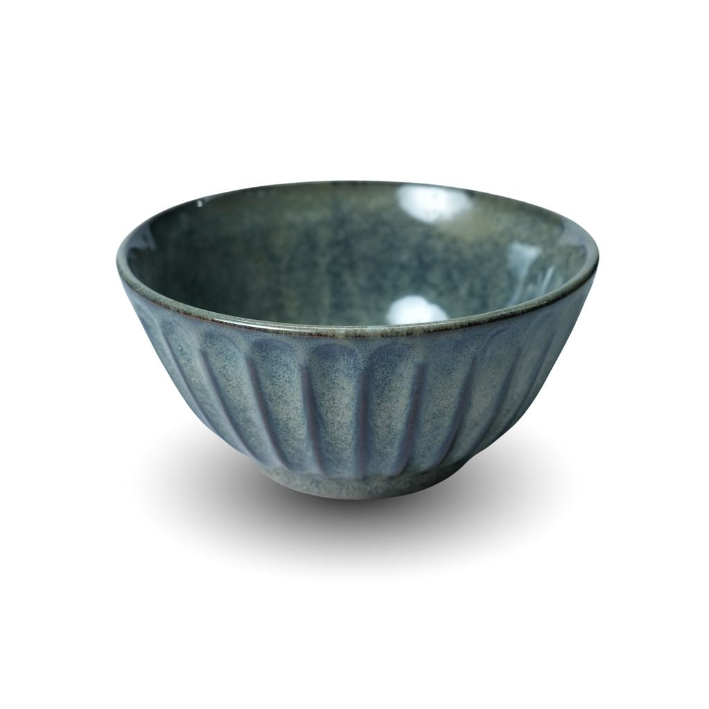 Sage Green Ribbed Ceramic Bowl U3