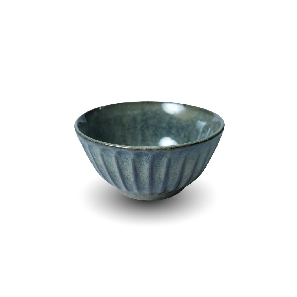Sage Green Ribbed Bowl Set of 5