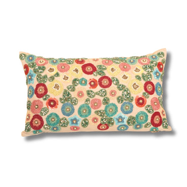 Cotton Chambray Multicolor Radiance Meadow Cushion Cover 50x30 cm