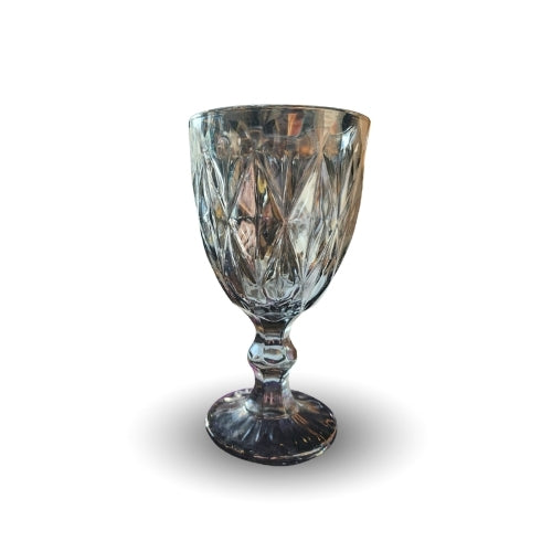 Black Glass Goblet Set of 6