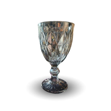 Black Glass Goblet Set of 6