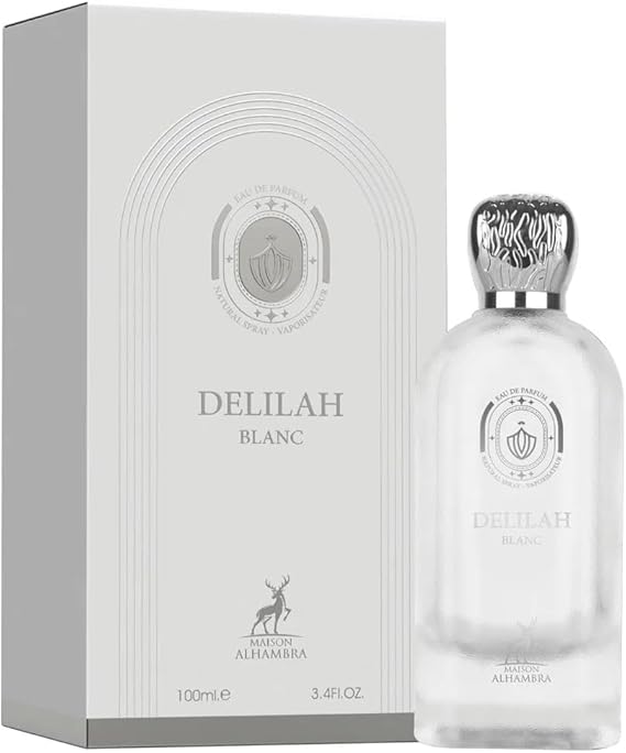Maison Alhambra Delilah Blanc – Citrus, Amber, Floral, Musky – Eau de Parfum Spray Long-Lasting Fragrance for Women, 3.4 Ounce / 100 ml