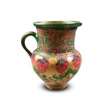 Sahra Golden Green Arabian Broad Rim Vase