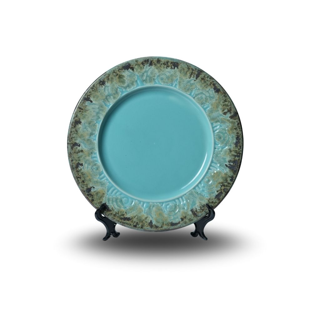Royal Turquoise Ceramic Full Plate Set of 6