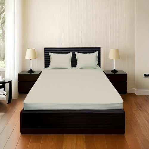 Royal Charm-Single Size Pale Green Cotton Bedsheet Set