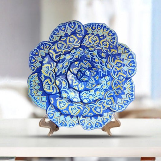Rosalina Sky Blue Floral Edge Plate