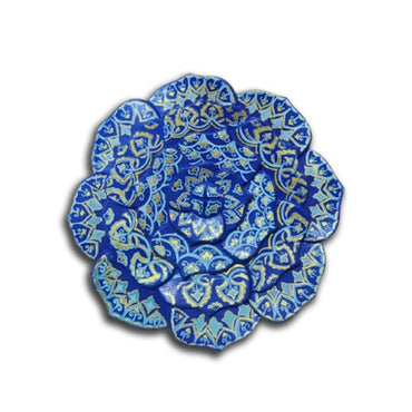 Rosalina Sky Blue Floral Edge Plate