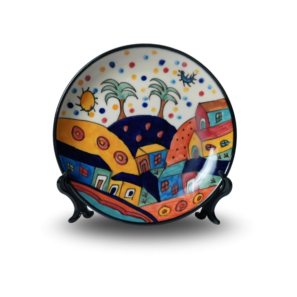 Turkish City Ceramic Quarter Plate Set of 6