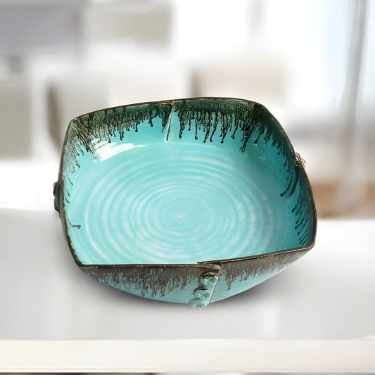 Ocean Blue Square Bowl
