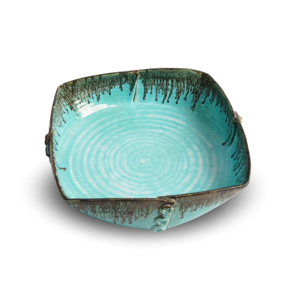 Ocean Blue Square Bowl