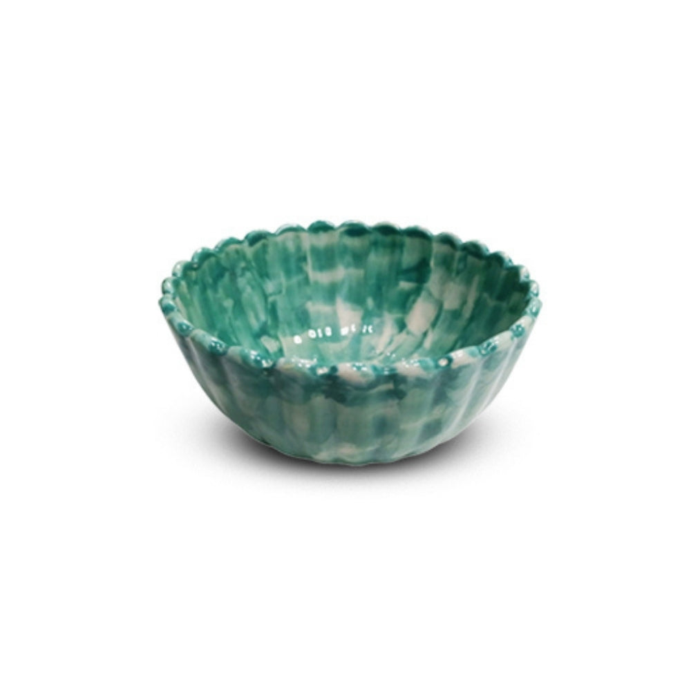 Curved Edge Turquoise Bowl