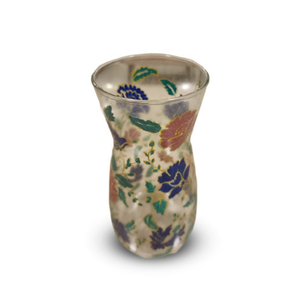 Gulmohar Multicolor Floral Glass Vase