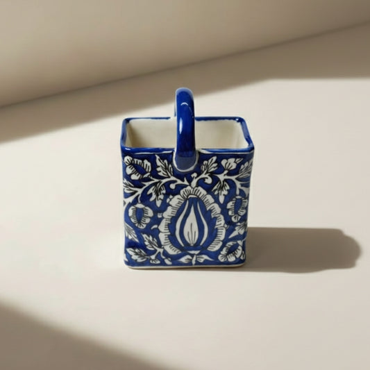 Blue Floral Spoon Stand