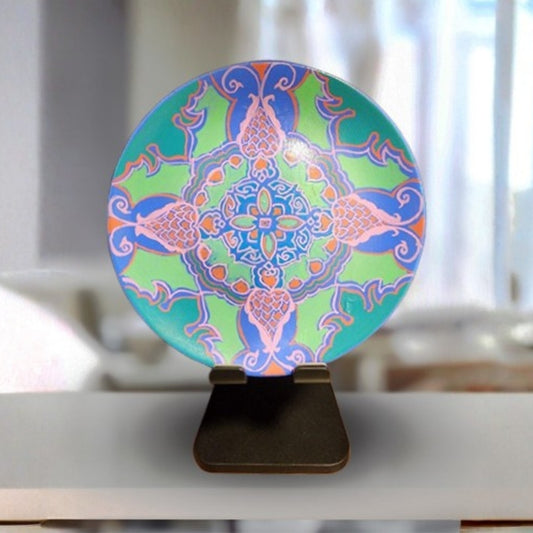 Filomina floral multicolor ceramic decorware decorative plate