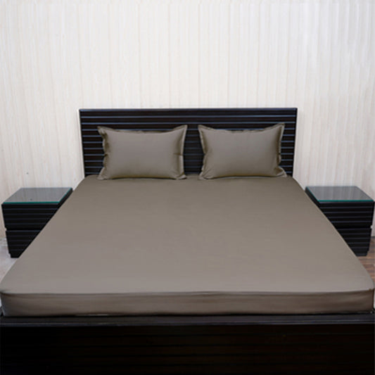 Royal Beauty-Queen Size Charcoal Black Cotton Bedsheet Set